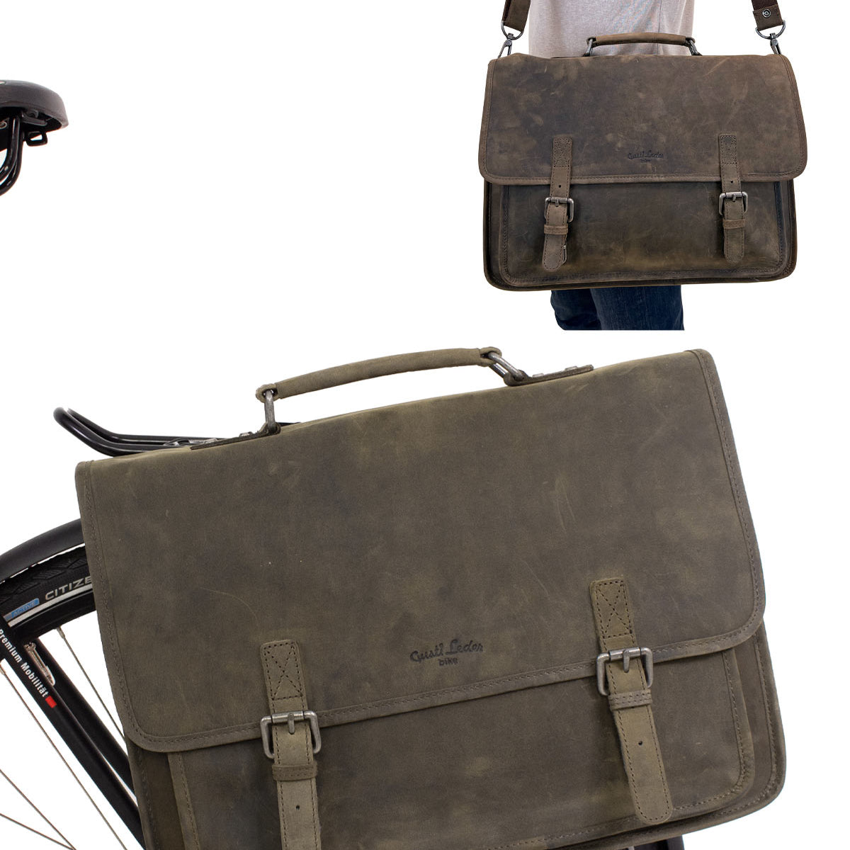 Gepäckträgertasche Gusti Leder Fahrradtasche Gusti Leder